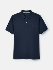Joules Woody Navy Blue Cotton Pique Polo Shirt - Image 6 of 6
