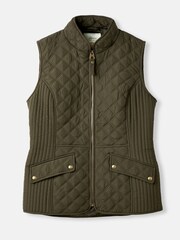 Joules Minx Green Showerproof Diamond Quilted Gilet - Image 5 of 5