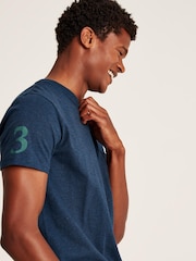 Joules Flynn Blue Graphic Tee-Graphic Jersey T-Shirt - Image 4 of 6
