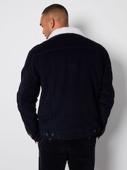 Threadbare Blue Borg Collar Cord Jacket - Image 2 of 4