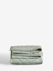 Sage Green Hamilton Velvet Quilted Bedspread - Image 2 of 3