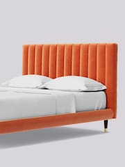 Swoon Easy Velvet Burnt Orange Porlock Bed - Image 6 of 8