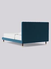 Swoon Easy Velvet Petrol Blue Porlock Bed - Image 3 of 5
