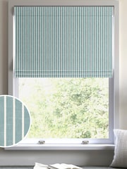 Teal Blue Franklin Made To Measure Roman 100% Cotton Blind - Image 1 of 6