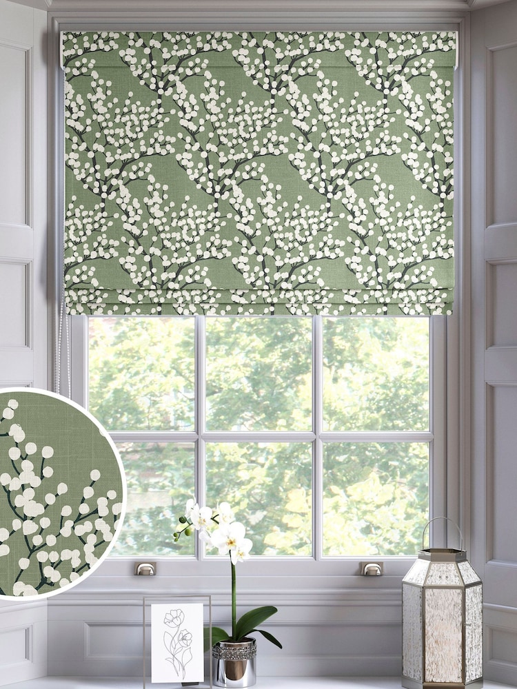 Green Grove Made To Measure Roman 100% Cotton Blind - Image 1 of 6