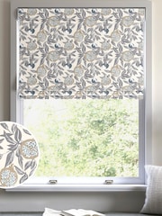 Grey Halo Made To Measure Roman 100% Cotton Blind - Image 1 of 6
