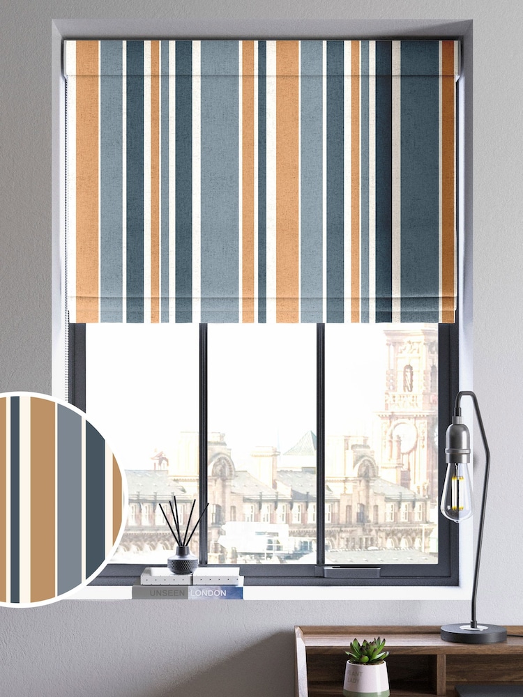 Orange Huddson Made To Measure Roman 100% Cotton Blinds - Image 1 of 6