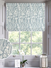 Teal Blue Jarrod Made To Measure Roman 100% Cotton Blind - Image 1 of 6