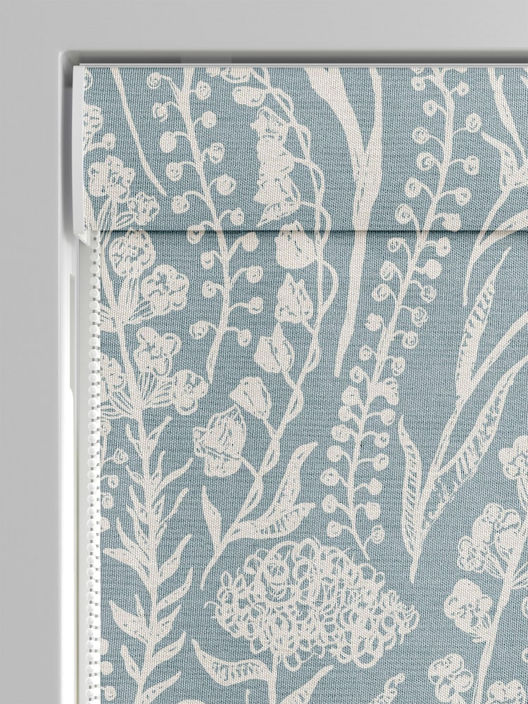 Teal Blue Jarrod Made To Measure Roman 100% Cotton Blind - Image 3 of 6