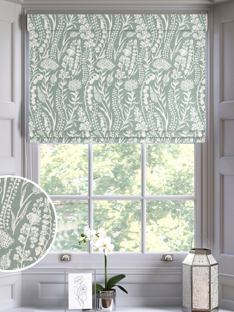 Green Jarrod Made To Measure Roman 100% Cotton Blind - Image 1 of 6