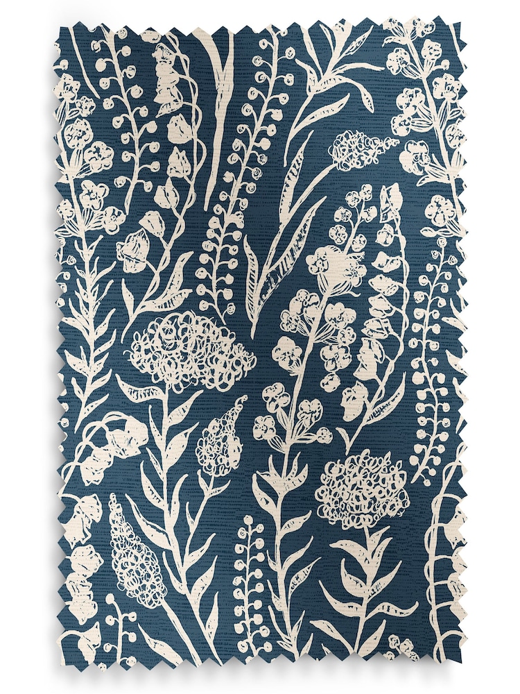Blue Jarrod Made To Measure Roman 100% Cotton Blind - Image 6 of 6