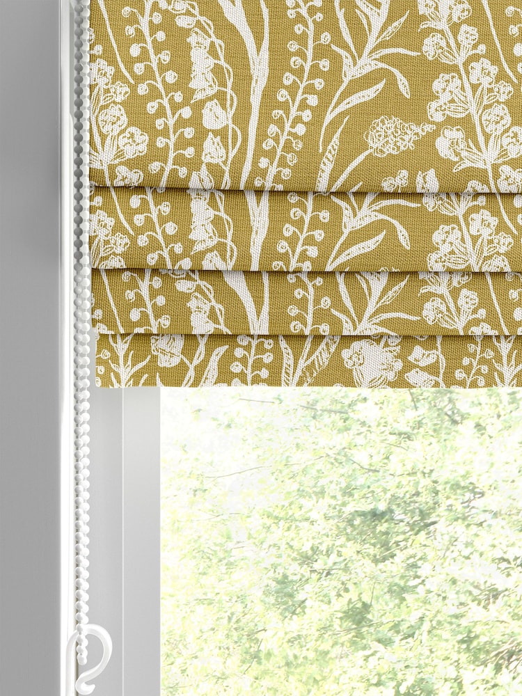 Yellow Jarrod Made To Measure Roman 100% Cotton Blinds - Image 2 of 6