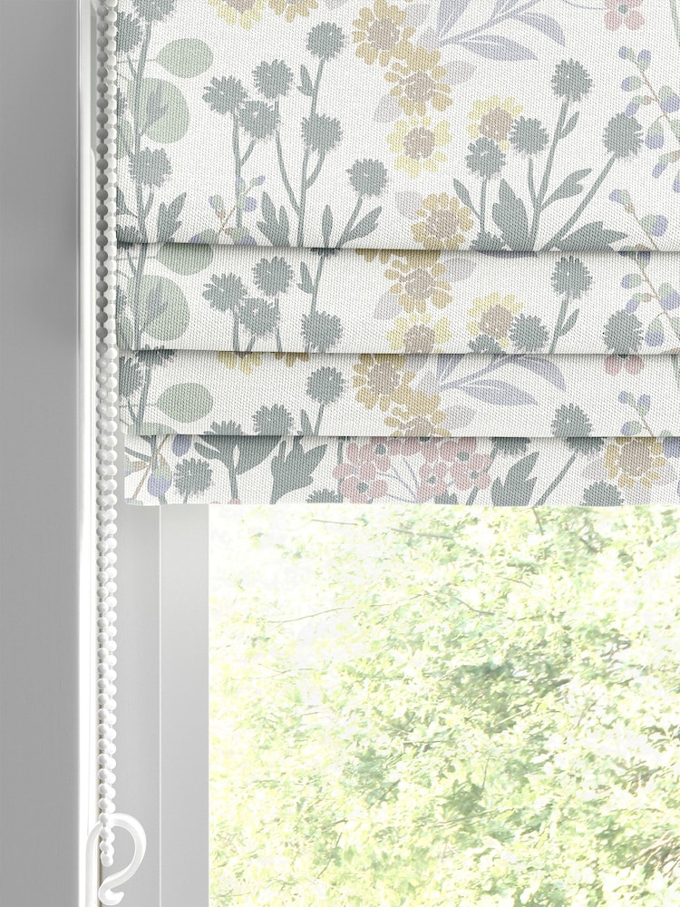 Blue Nordic Made To Measure Roman 100% Cotton Blind - Image 2 of 6