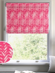Pink Leaf Print Made to Measure Roman Blind - Image 1 of 6