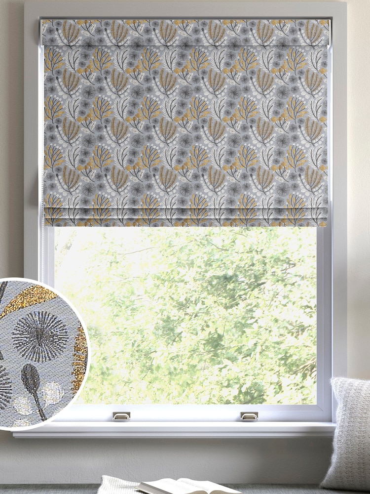 Grey Lotus Made To Measure Roman Blind - Image 1 of 6