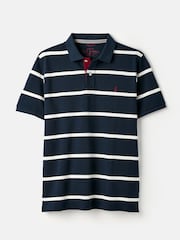 Joules Filbert Navy/White Striped Polo Shirt - Image 6 of 6