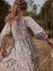 Joules Isabella White Tiered Woven Dress - Image 2 of 6