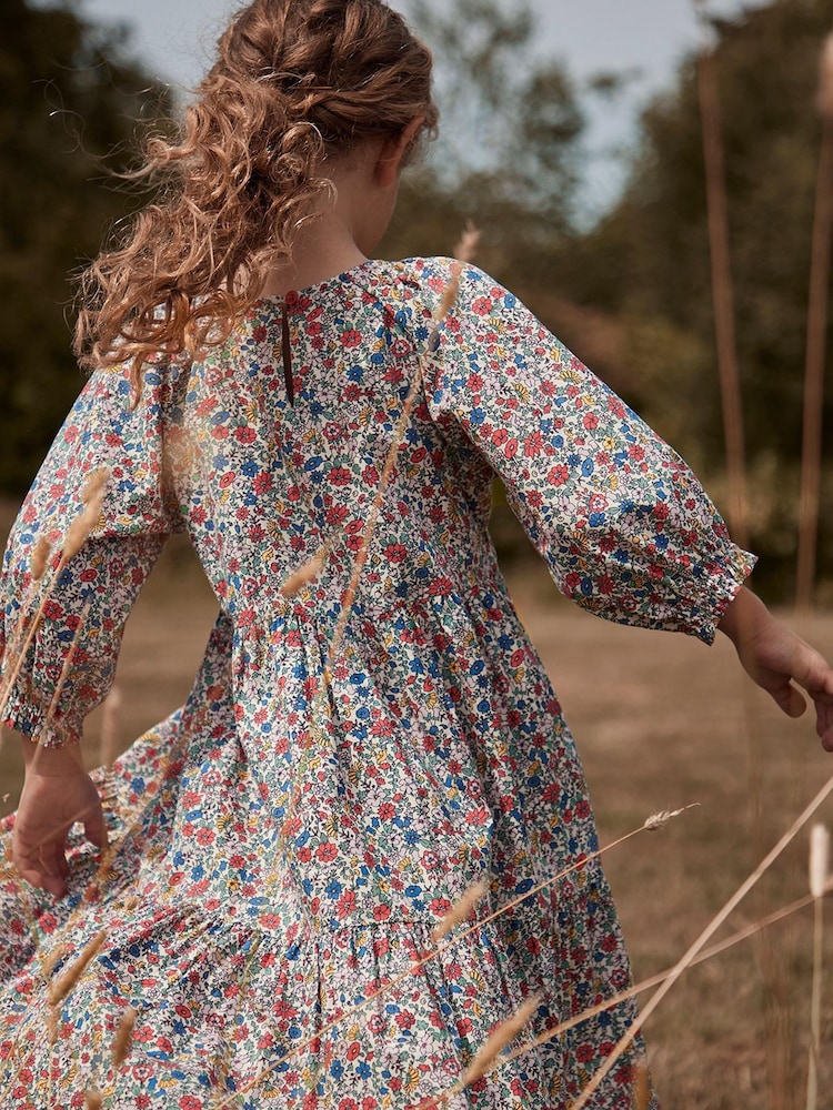 Joules Isabella White Tiered Woven Dress - Image 2 of 6