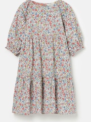 Joules Isabella White Tiered Woven Dress - Image 3 of 6