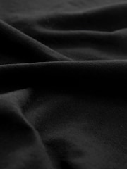Black 100% Cotton Maternity Ruched Side T-Shirt - Image 8 of 8