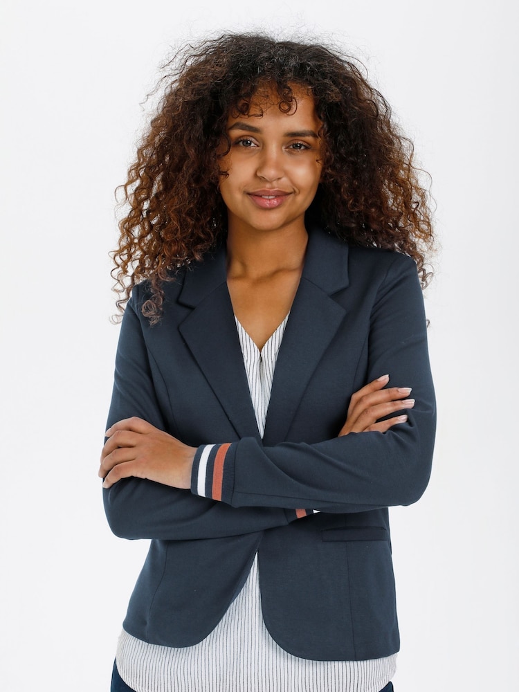 Kaffe Blue Kinnie Regular Fit Blazer - Image 1 of 6 Kaffe Blue Kinnie Regular Fit Blazer - Image 1 of 6