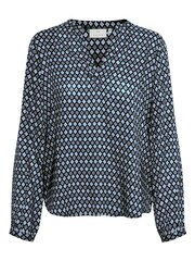 Kaffe Blue Sary Tilly Long Sleeve Blouse - Image 6 of 8