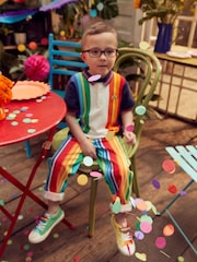 Little Bird by Jools Oliver Multi Rainbow Stripe Short and Shirt Set - Image 12 of 12