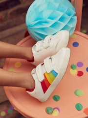 Little Bird by Jools Oliver Multi Rainbow Stripe Short and Shirt Set - Image 8 of 12