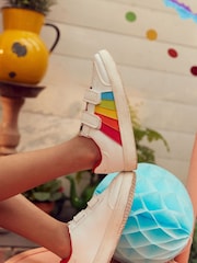 Little Bird by Jools Oliver Multi Rainbow Stripe Short and Shirt Set - Image 9 of 12