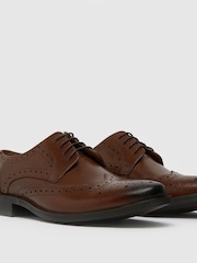 Rjavi usnjeni brogue čevlji Schuh Rowland - Slika 2 iz 4
