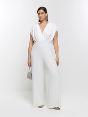 River Island Cream Embellished Jumpsuit - Image 1 of 4