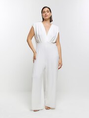 River Island Cream Embellished Jumpsuit - Image 3 of 4