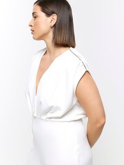 River Island Cream Embellished Jumpsuit - Image 4 of 4