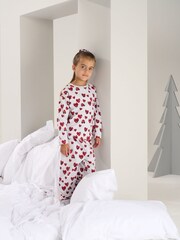 Angel & Rocket Grey Stella Heart Leopard Pyjamas - Image 2 of 5