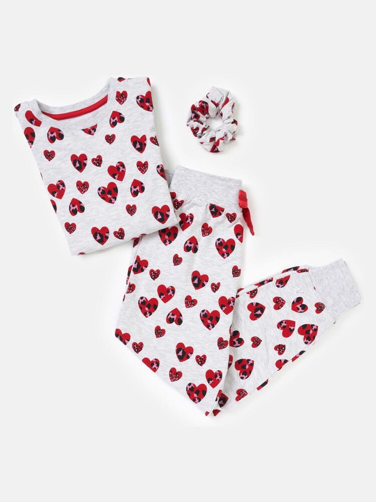 Angel & Rocket Grey Stella Heart Leopard Pyjamas - Image 3 of 5
