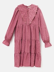 Angel & Rocket Pink Sophia Jacquard Star Dress - Image 4 of 6