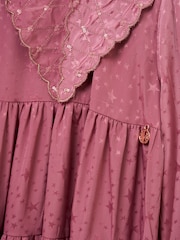 Angel & Rocket Pink Sophia Jacquard Star Dress - Image 6 of 6