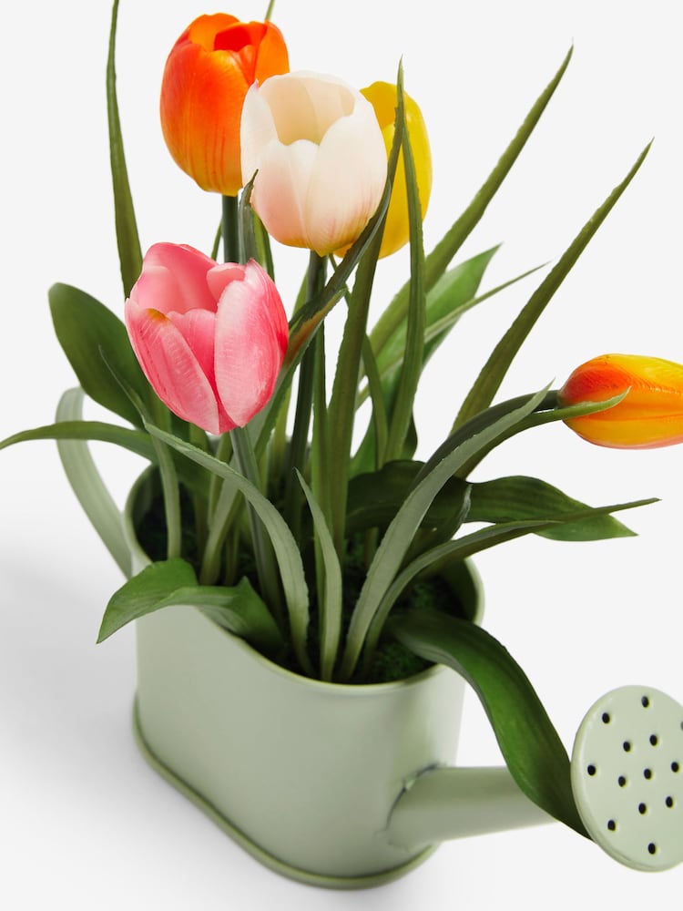 Multi Artificial Tulips In Watering Can - Image 4 of 4