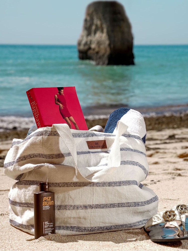 Seaspray Stripe Beach Bag & Purse Set - Image 1 of 5