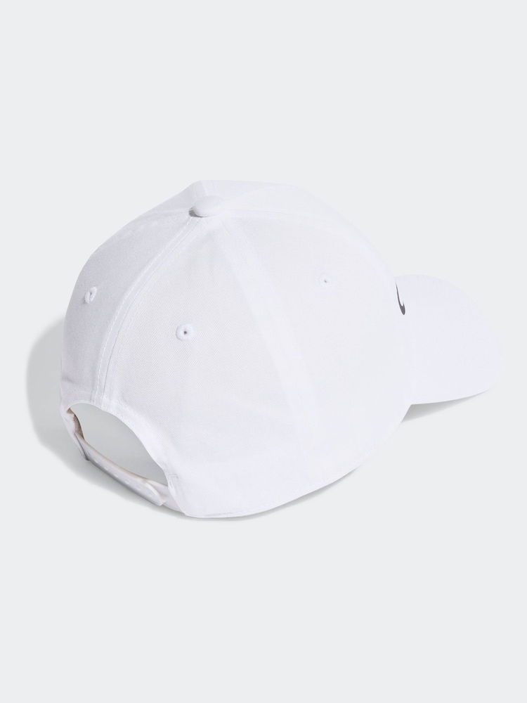 Blanco - Gorra infantil de algodón 100% de adidas - Imagen 2 de 2