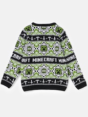 Angel & Rocket Green Fairisle Minecraft Christmas Jumper - Image 4 of 5