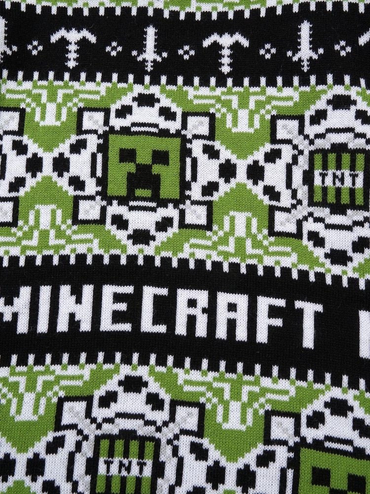 Angel & Rocket Green Fairisle Minecraft Christmas Jumper - Image 5 of 5