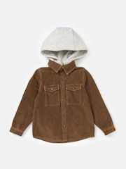 Angel & Rocket Caramel Brown Fox Corduroy 100% Cotton Shirt - Image 4 of 6