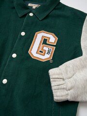 Angel & Rocket Green 100% Cotton Chad Cord Varsity Jacket - Image 6 of 6