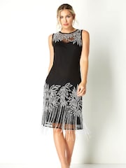 Roman Black Embellished Flapper Dress - Image 3 of 4