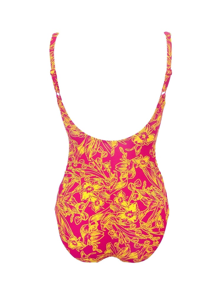 Pink - Pour Moi Bauchformender Badeanzug mit U-Ausschnitt - Bild 5 von 5