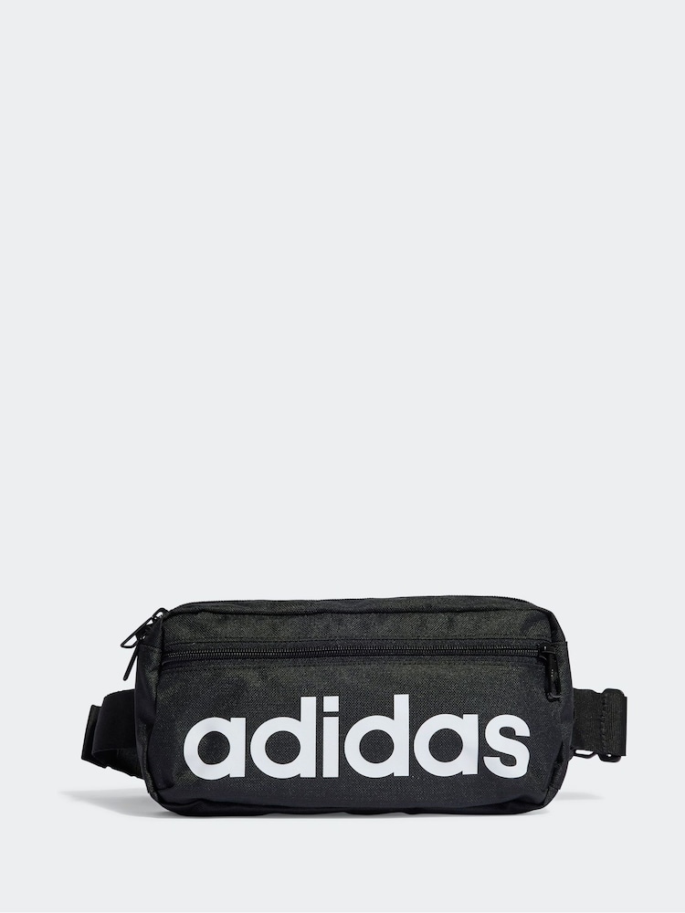 adidas Black Linear Bum Bag - Image 1 of 5