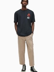 AllSaints Black 100% Cotton Shelter Short Sleeve Crew T-Shirt - Image 3 of 6