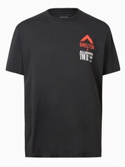 AllSaints Black 100% Cotton Shelter Short Sleeve Crew T-Shirt - Image 6 of 6