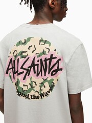 AllSaints Grey 100% Cotton Shredder Short Sleeve Crew T-Shirt - Image 6 of 7